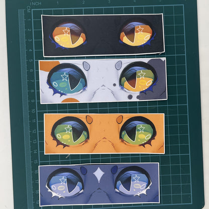 Warrior Cats Eyes Vinyl Sticker: Water Resistant 4inch | 10cm