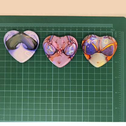 Boobs Mafra Xandra Gesal Heart Button Pin 2in | 5cm
