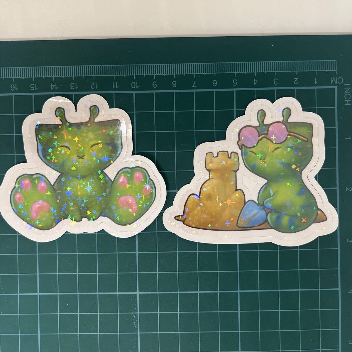 Glorp Kitty Paw Star Holo Sticker: Water Resistant 3in | 7cm