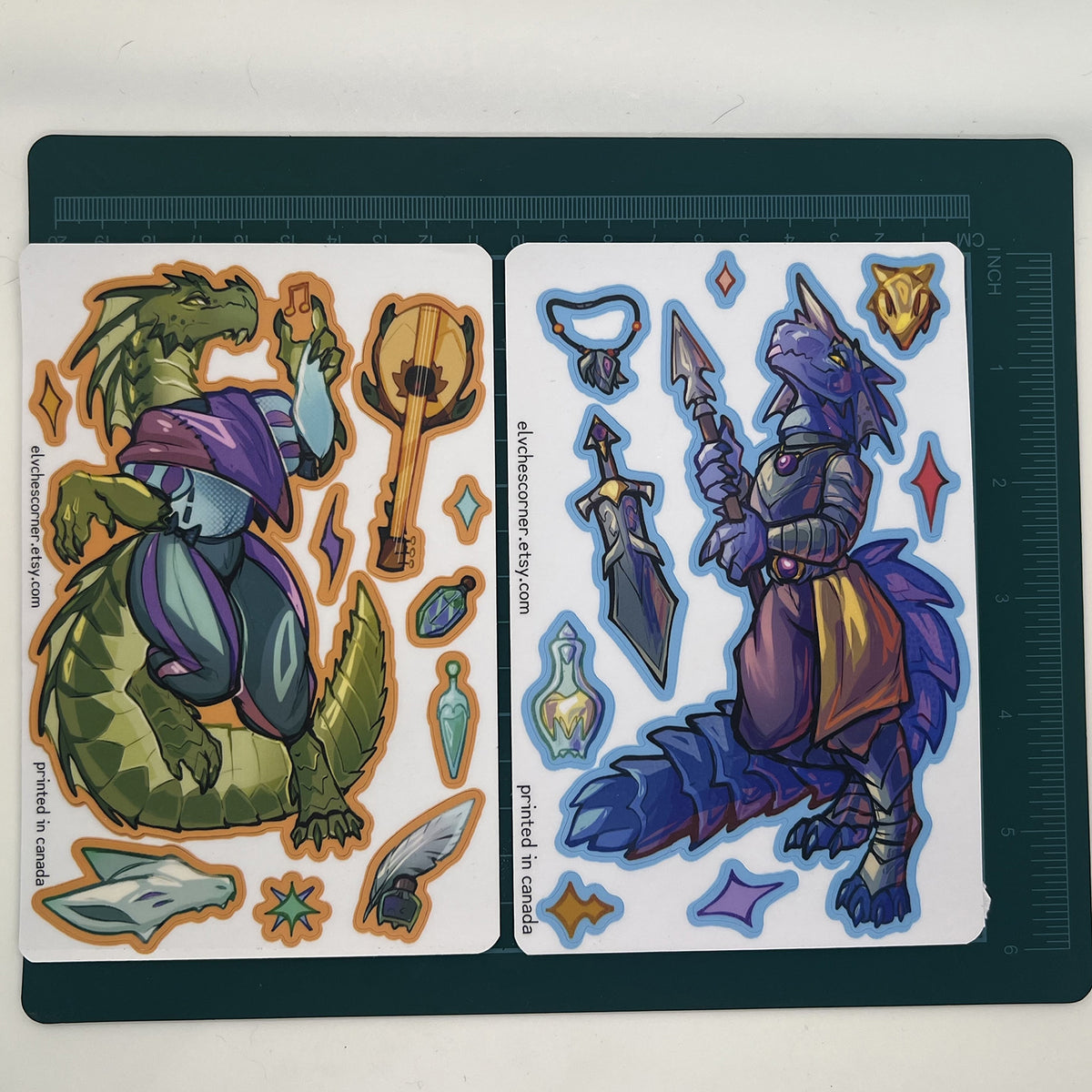 Warrior Blue Kobold Sticker Sheet: Matte 4x6 in | 10x15 cm Water Resistant