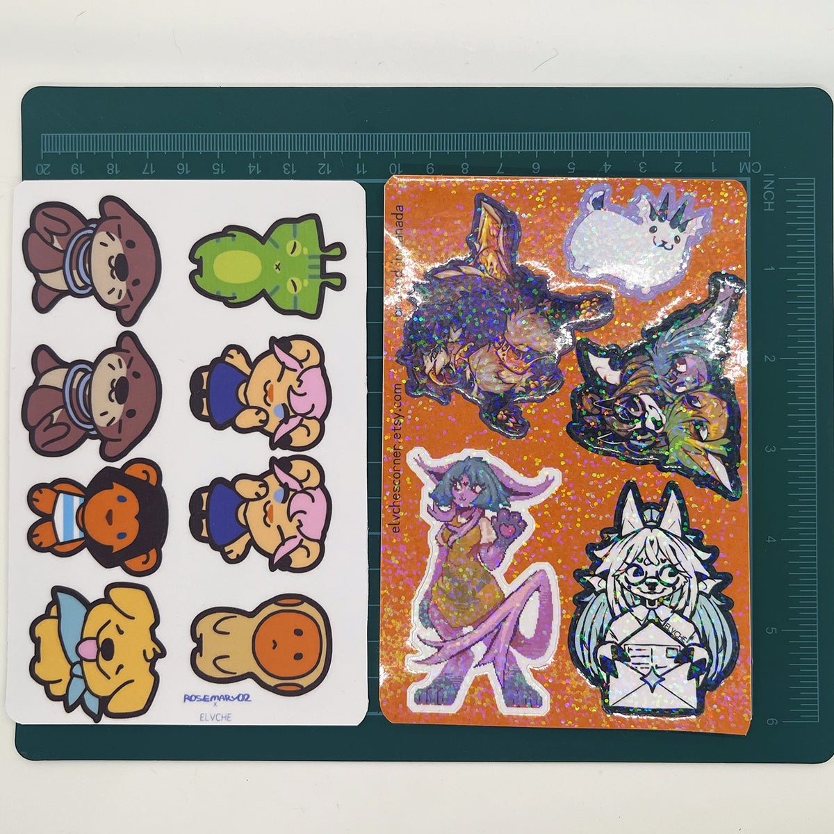 Mafra GoatDeer Elva Sticker Sheet: Holo Dotted 4x6 in | 10x15 cm Water Resistant