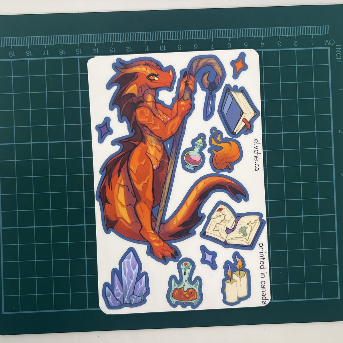 Red Naked Kobold Sticker Sheet: Matte 4x6 in | 10x15 cm Water Resistant