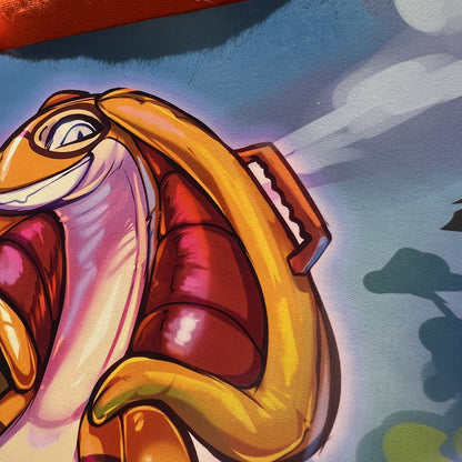 Inflatable Pool Toy Fora Snake  Art Print: Metallic Gloss Big Lettersize 8.5x11in | 21x27cm