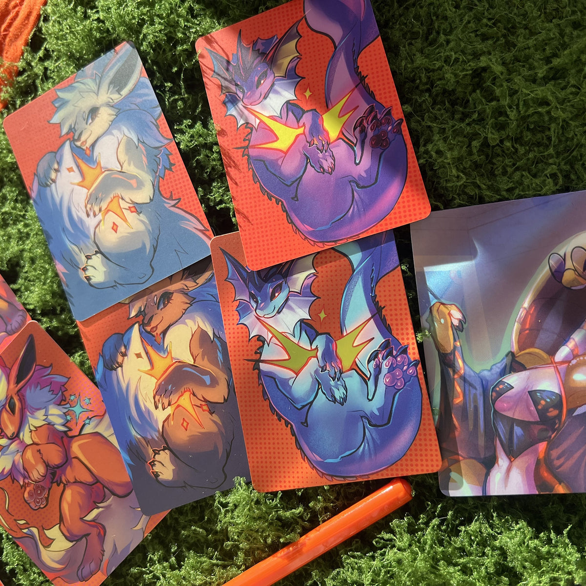 Pocket Monsters Eeveelutions Tiny Collectible Card Art Print: Matte  2.5x3.5 in  | 63x88mm ATC TCG