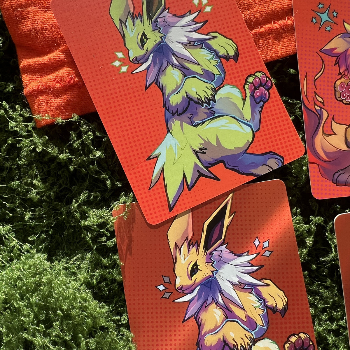 Pocket Monsters Eeveelutions Tiny Collectible Card Art Print: Matte  2.5x3.5 in  | 63x88mm ATC TCG