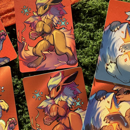 Pocket Monsters Eeveelutions Tiny Collectible Card Art Print: Matte  2.5x3.5 in  | 63x88mm ATC TCG