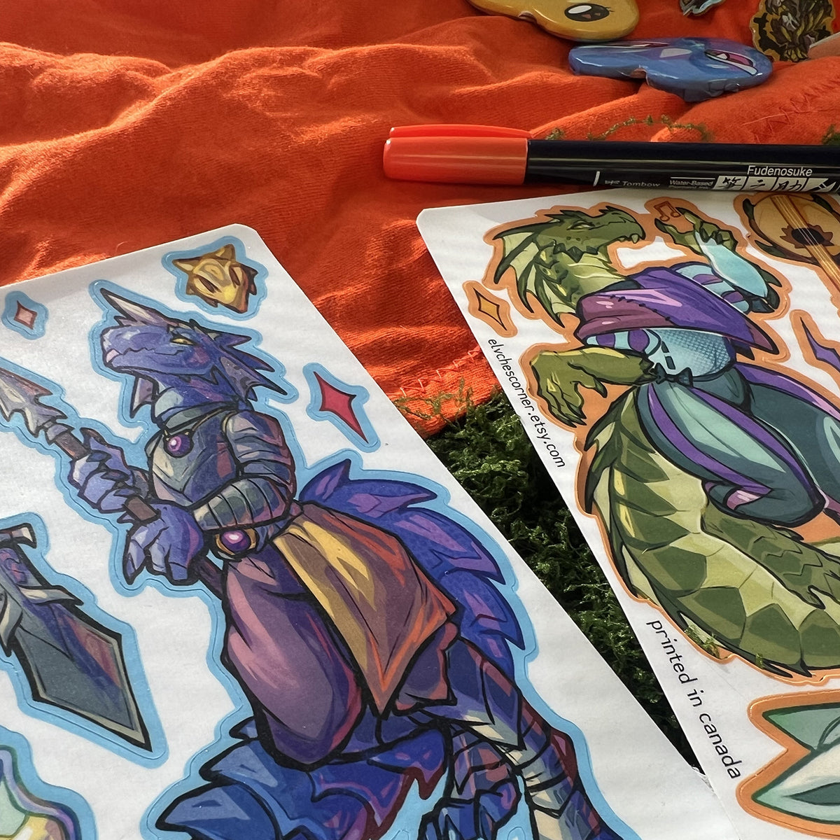 Warrior Blue Kobold Sticker Sheet: Matte 4x6 in | 10x15 cm Water Resistant