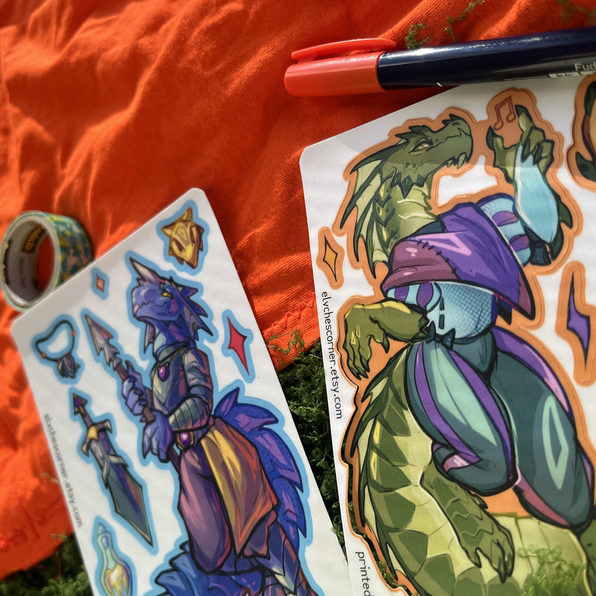 Warrior Blue Kobold Sticker Sheet: Matte 4x6 in | 10x15 cm Water Resistant