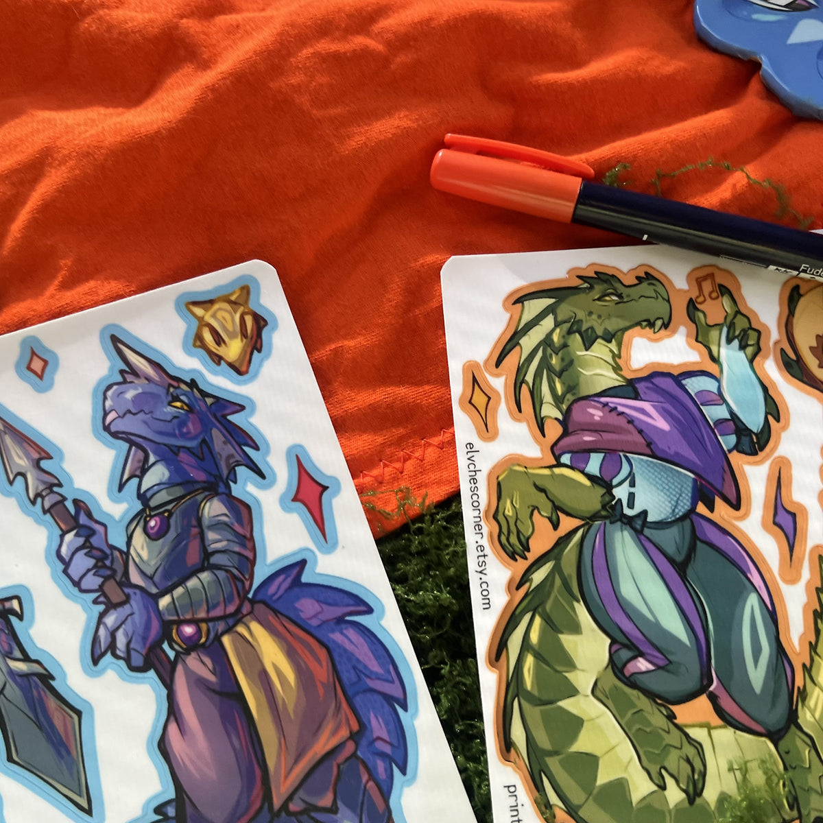 Bard Green Kobold Sticker Sheet: Matte 4x6 in | 10x15 cm Water Resistant