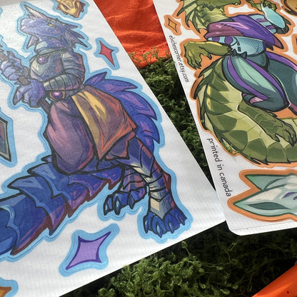 Bard Green Kobold Sticker Sheet: Matte 4x6 in | 10x15 cm Water Resistant
