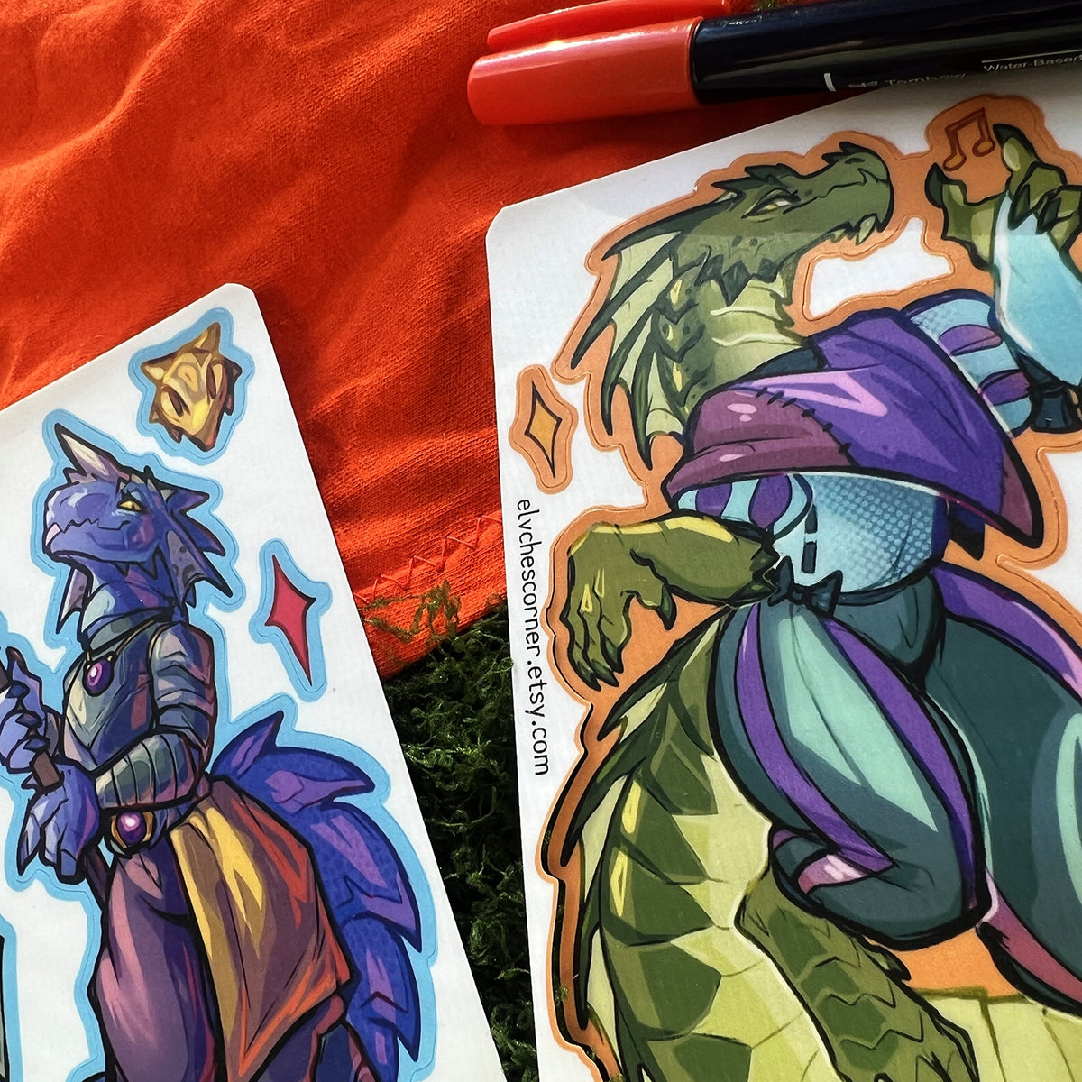 Bard Green Kobold Sticker Sheet: Matte 4x6 in | 10x15 cm Water Resistant