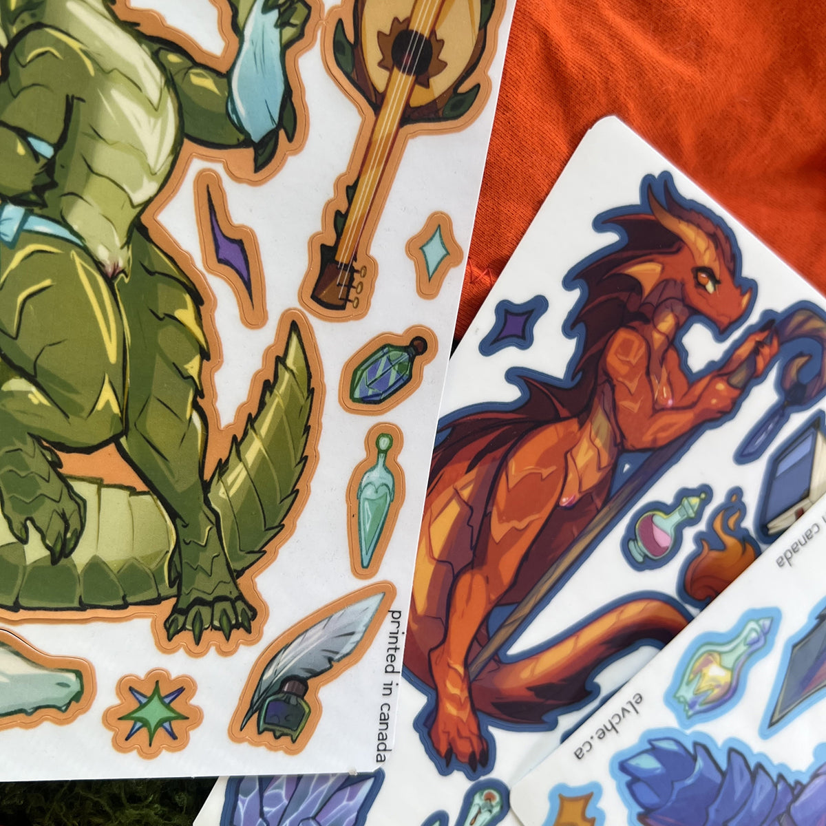 Red Naked Kobold Sticker Sheet: Matte 4x6 in | 10x15 cm Water Resistant