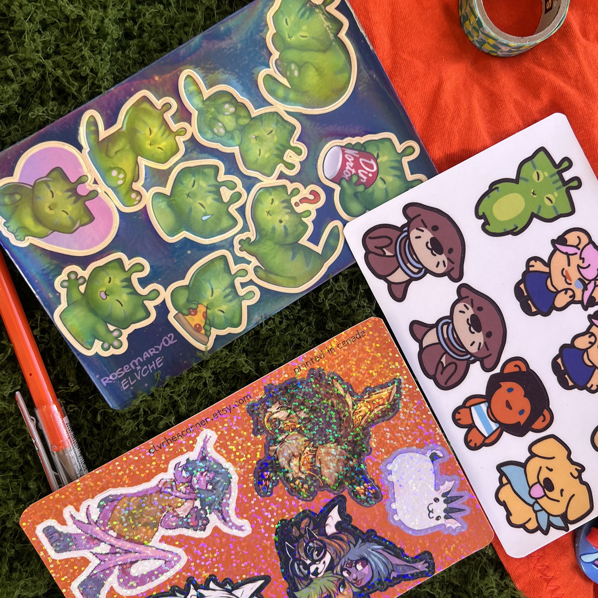 Mafra GoatDeer Elva Sticker Sheet: Holo Dotted 4x6 in | 10x15 cm Water Resistant