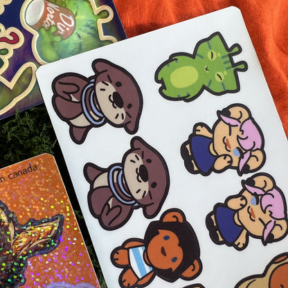Rosemary Cuties Glorp Sticker Sheet: Matte 4x6 in | 10x15 cm Water Resistant