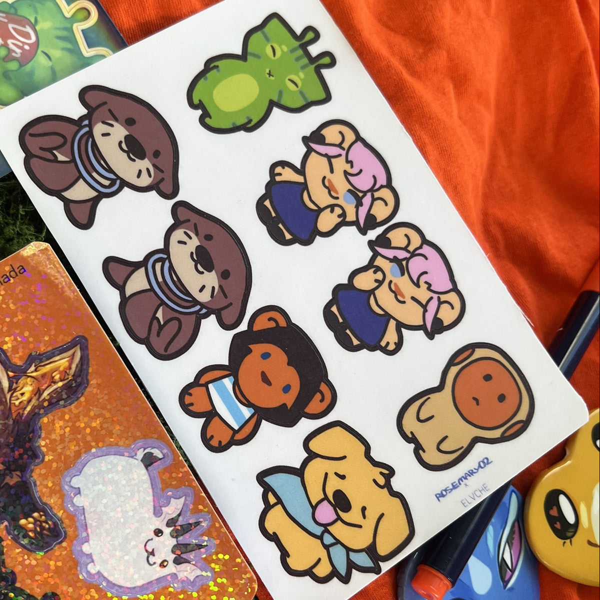 Rosemary Cuties Glorp Sticker Sheet: Matte 4x6 in | 10x15 cm Water Resistant