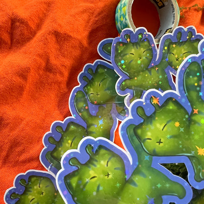 Walking Glorp Kitties Vinyl Sticker: Water Resistant 4inch | 10cm