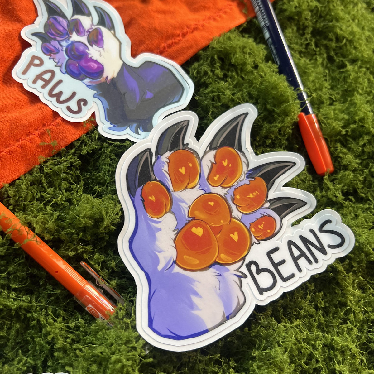 Beans Paws Vinyl Sticker: Water Resistant 4inch | 10cm