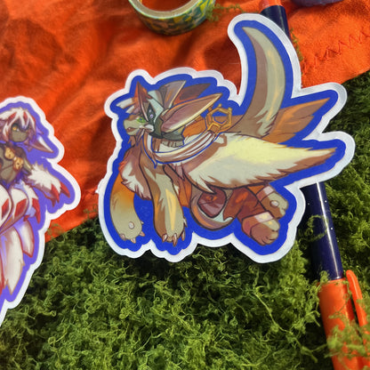 Faputa Nanachi Made in Abyss Vinyl Stickers: Water Resistant 4inch | 10cm