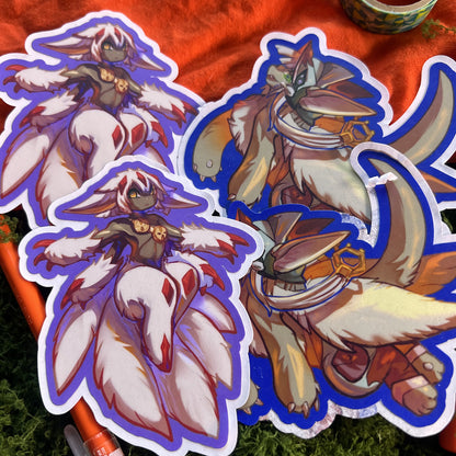 Faputa Nanachi Made in Abyss Vinyl Stickers: Water Resistant 4inch | 10cm
