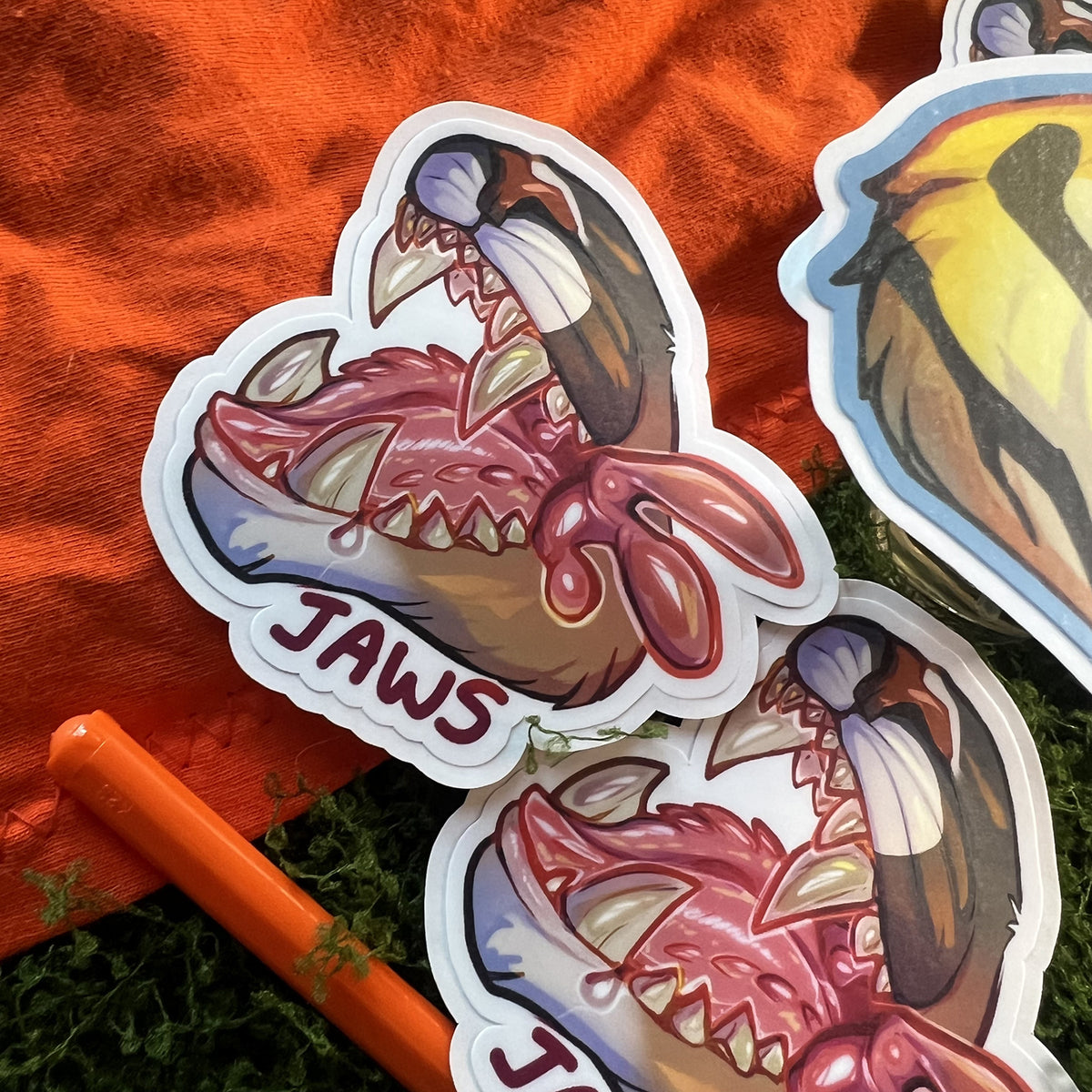 Jaws Maws Vore Matte Sticker: Water Resistant 3in | 7cm