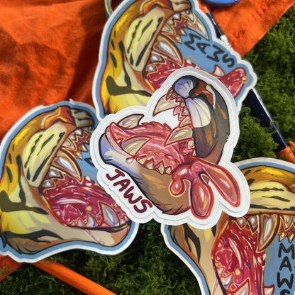 Jaws Maws Vore Matte Sticker: Water Resistant 3in | 7cm