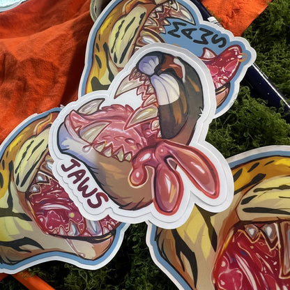 Jaws Maws Vore Matte Sticker: Water Resistant 3in | 7cm