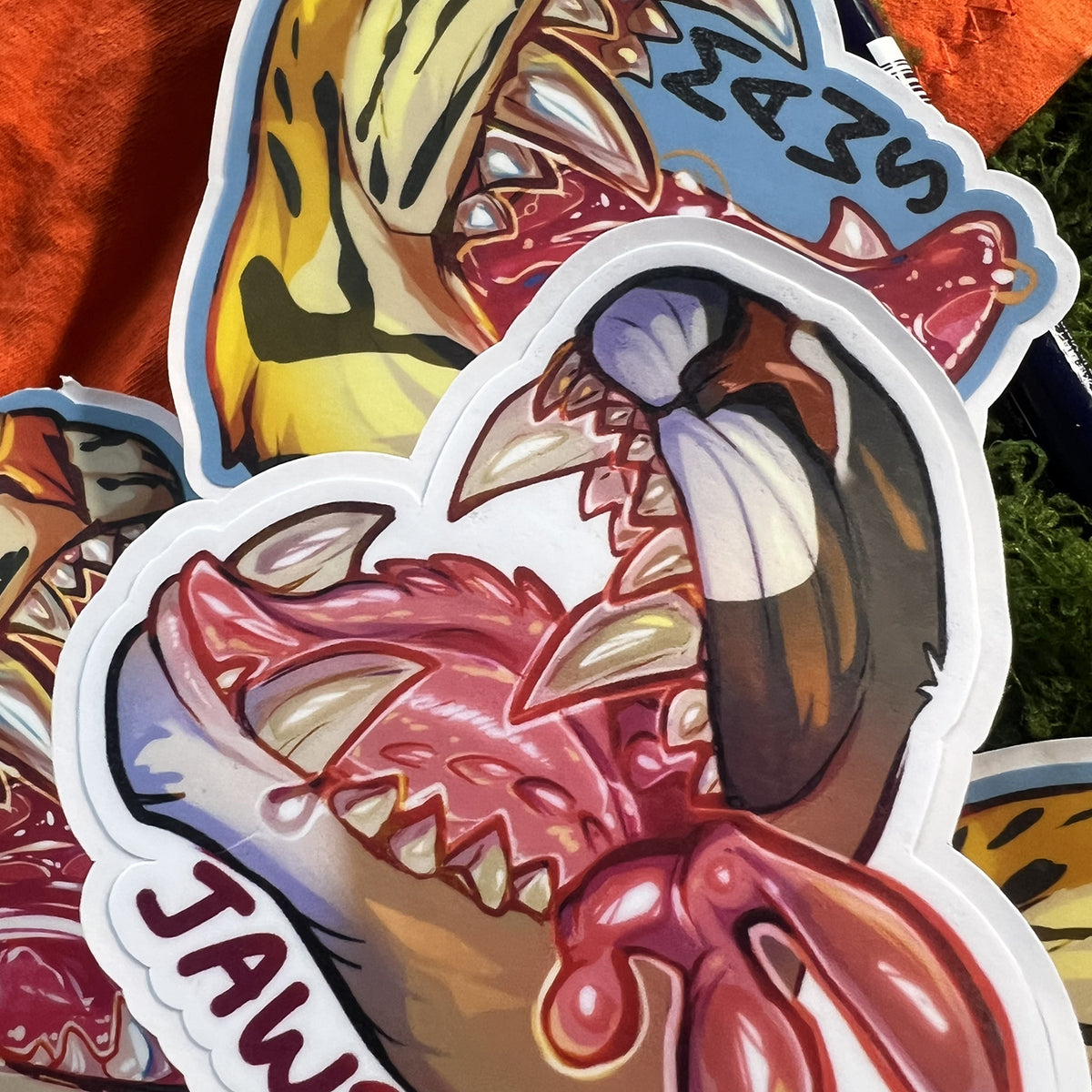 Maws Jaws Vore Tiger Vinyl Sticker: Water Resistant 4inch | 10cm