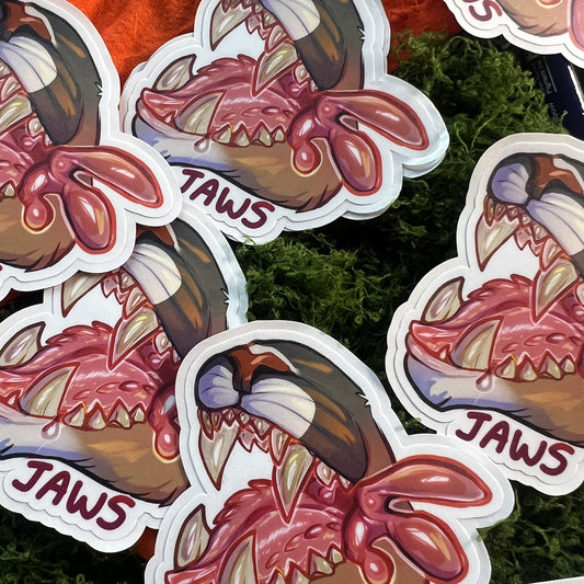 Jaws Maws Vore Matte Sticker: Water Resistant 3in | 7cm