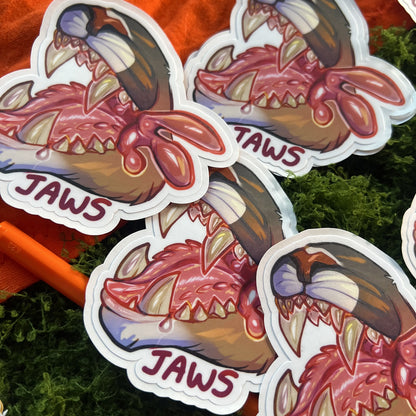 Jaws Maws Vore Matte Sticker: Water Resistant 3in | 7cm