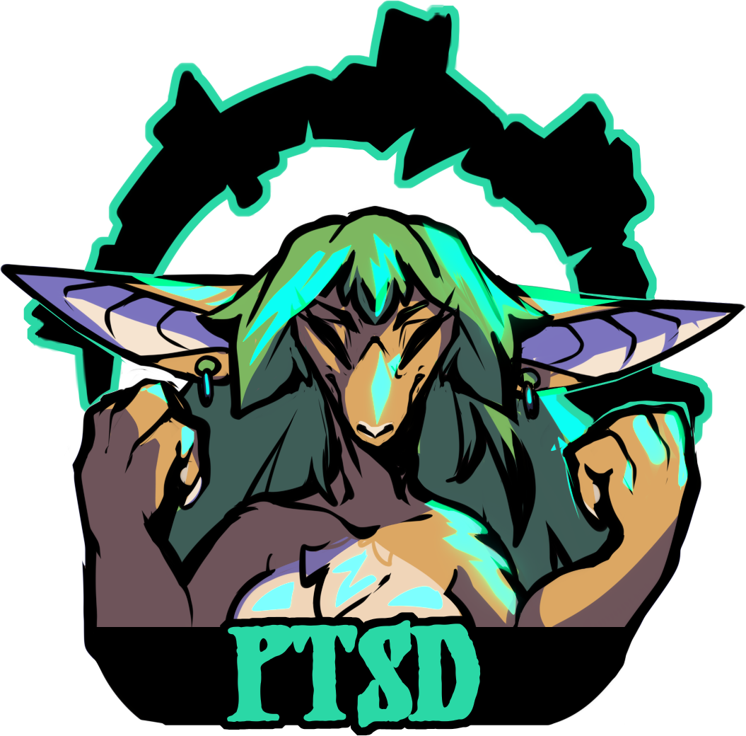 PTSD glossy sticker 3in|7cm