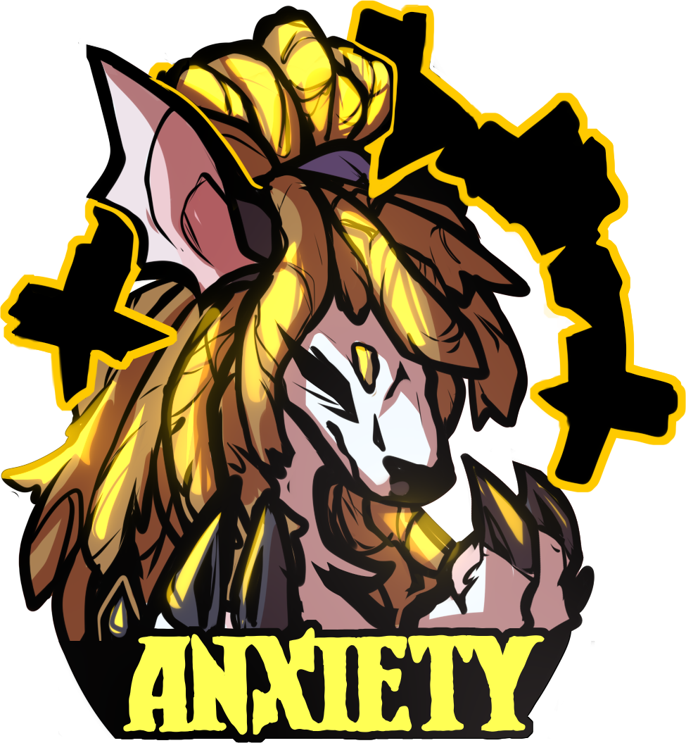 Anxiety glossy sticker 3in|7cm