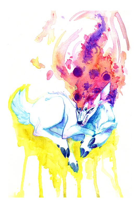 Vibrant Feeling / Feral Deer glossy art print - big