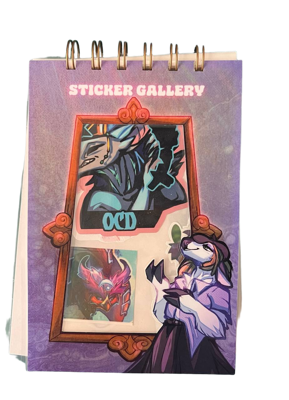 Reusable stickerbook on coils - Gift for decal lovers 4x6 in || 10x15 cm|| A6