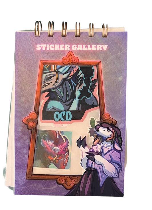 Reusable stickerbook on coils - Gift for decal lovers 4x6 in || 10x15 cm|| A6