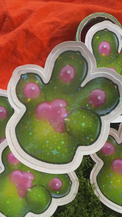 Glorp Kitty Paw Star Holo Sticker: Water Resistant 3in | 7cm
