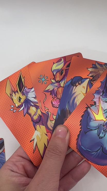 Pocket Monsters Eeveelutions Tiny Collectible Card Art Print: Matte  2.5x3.5 in  | 63x88mm ATC TCG