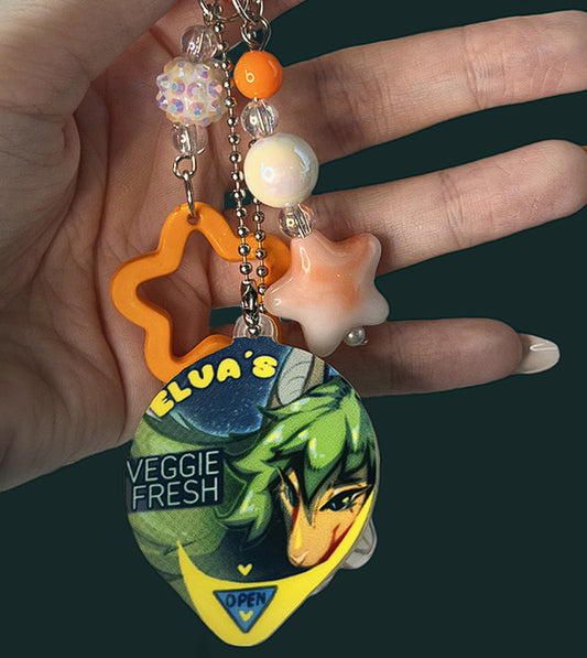 Elva squishy pudding keychain