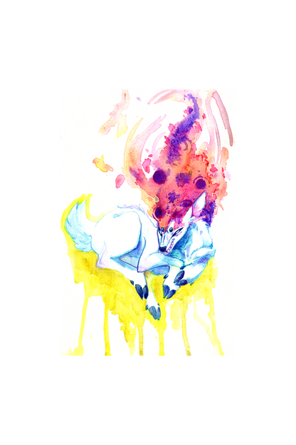 Vibrant Feeling / Feral Deer glossy art print - small