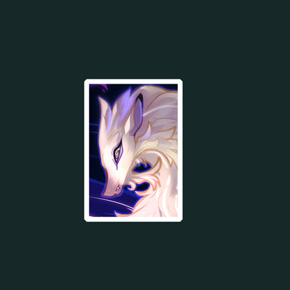 Lukaon wolf glossy sticker 3in || 7.5cm