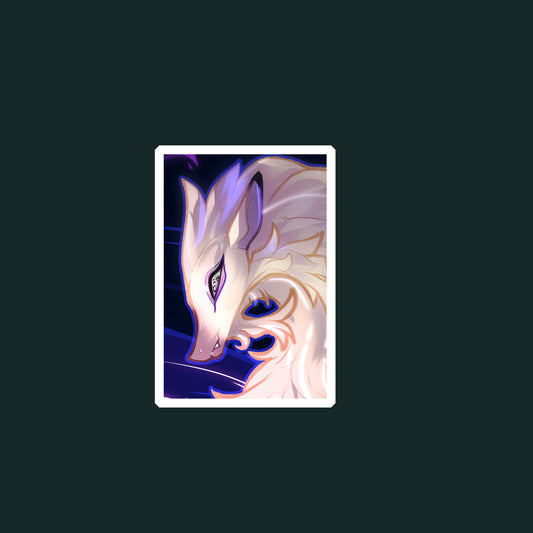 Lukaon wolf glossy sticker 3in || 7.5cm