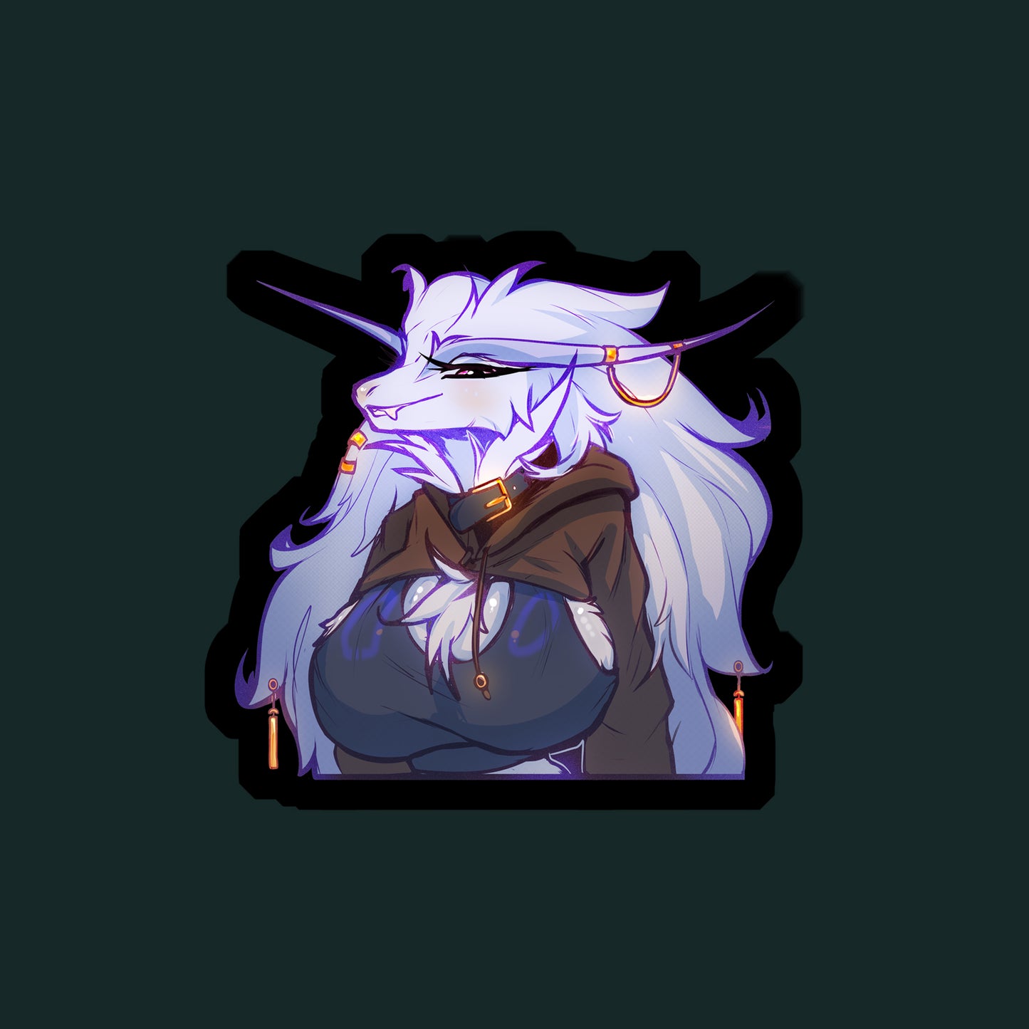 Sujin portrait glossy sticker 3in|7cm